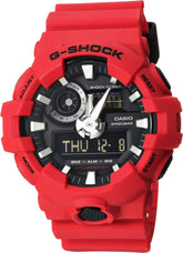 Casio Men's 'G Shock' Quartz Resin Casual Watch, Red, One Size, Digital,Quartz Movement